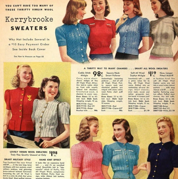 Vintage 1940's style sweater - small/medium - Picture 5 of 5